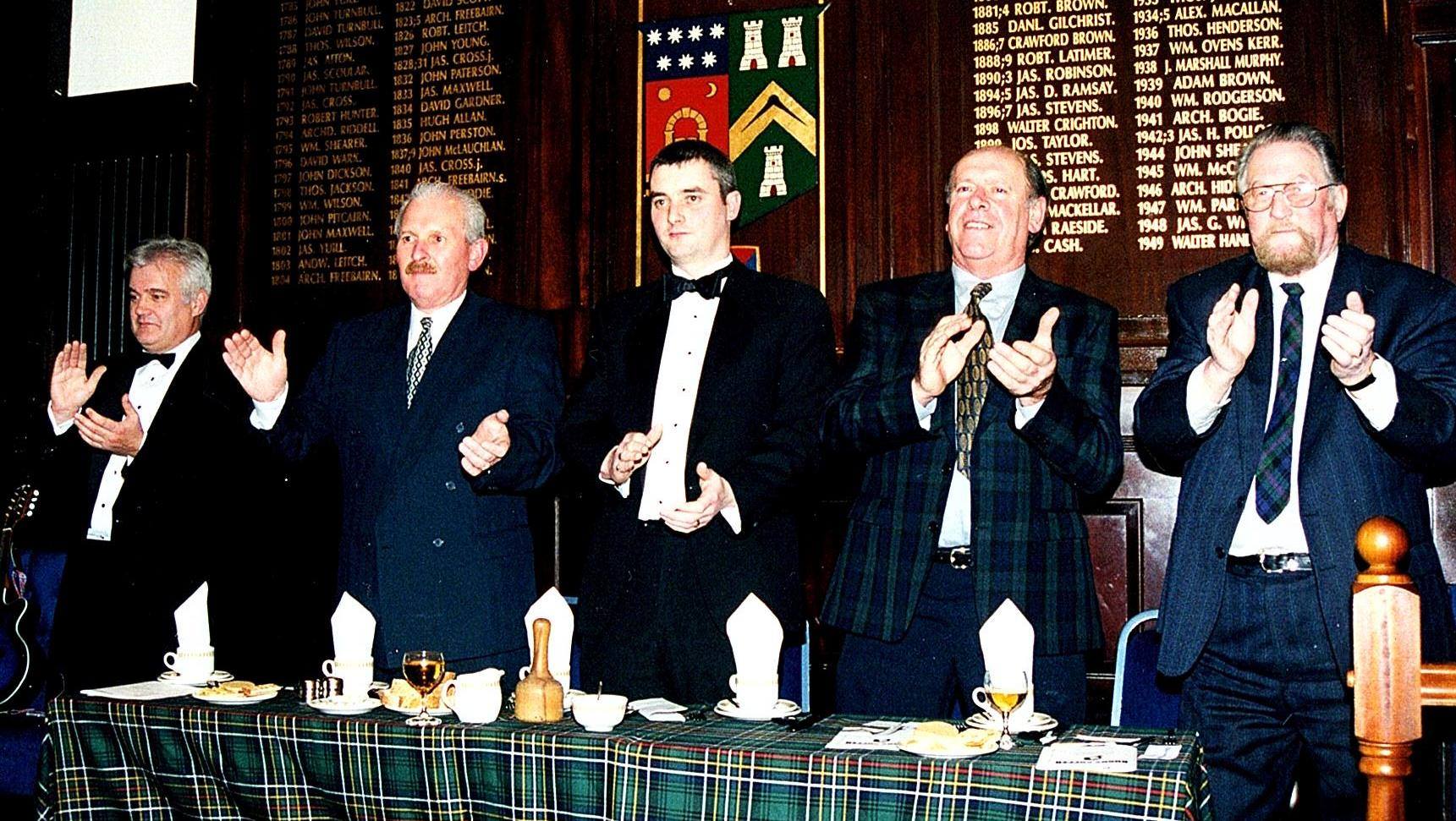 Burns Supper 2001 -
                      top table